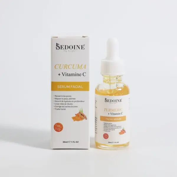 Sérum Visage au Curcuma et à la Vitamine C – 30 mL